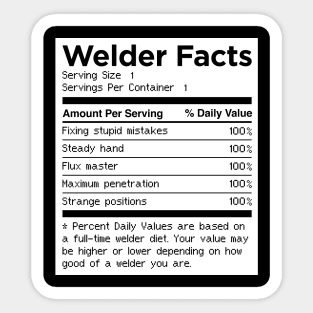 Welder Facts | Funny Welding Gift Sticker